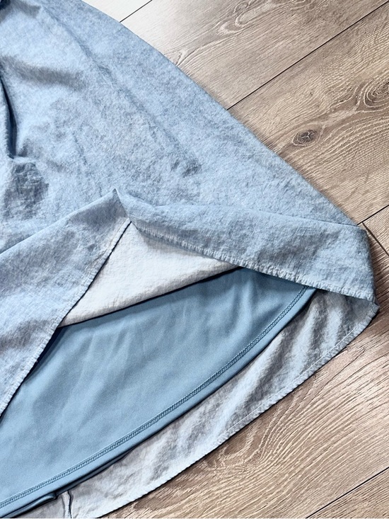 Knox Rose Off The Shoulder Embroidered Eyelet Chambray Dress - Picture 9 of 14